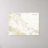  kaart van de Bahama's (1901) Canvas Afdruk (Voorkant)