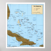 Kaart van de Bahama's (1986) Poster (Voorkant)