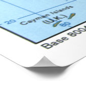 Kaart van de Bahama's (1986) Poster (Hoek)