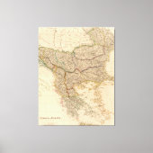  kaart van de Balkan (1832) Canvas Afdruk (Voorkant)