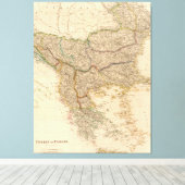 kaart van de Balkan (1832) Canvas Afdruk (Insitu (Houten vloer))