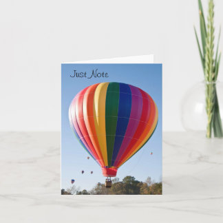 Kaart van de ballonnotitie voor warme lucht