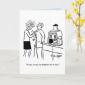 Kaart van de bedrijfs de grappige koffieverjaardag (Gele Bloem)