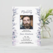 Kaart van de begrafenis/Uitnodiging Kaart (Staand voorkant)