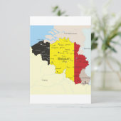 Kaart van de Belgische uitnodigingen (Staand voorkant)