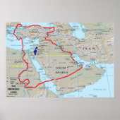 Kaart van de beloofde grond poster (Voorkant)