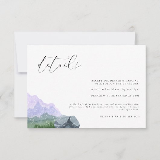 Kaart van de Bergbuis Rustic Wedding Enclosure (Voorkant)