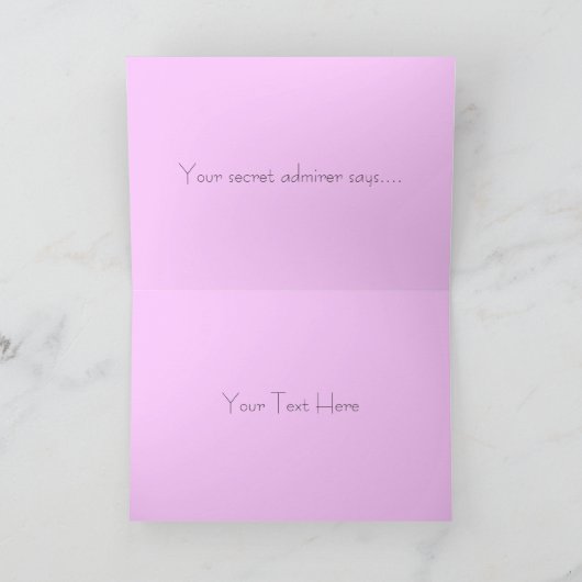 Kaart van de Bewonderaar van de Valentijnsdag de (Binnen)