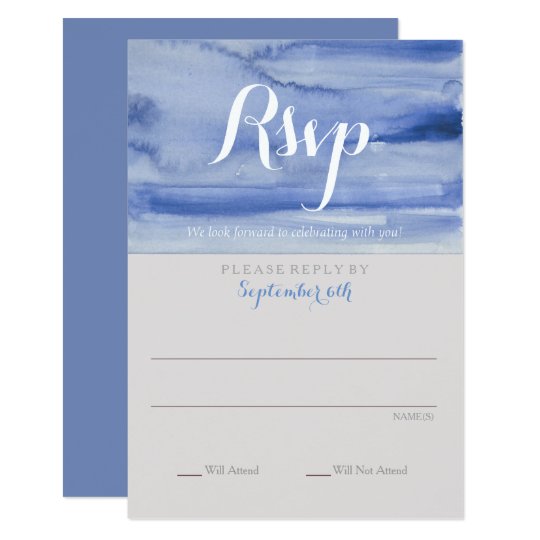 Kaart van de Bijlage van de Waterverf van Rsvp de 8,9x12,7 Uitnodiging Kaart