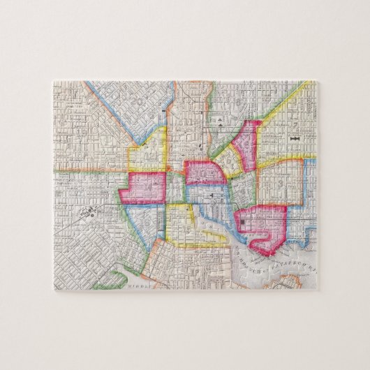  kaart van de binnenstad van Baltimore (1860) Legpuzzel (Horizontaal)
