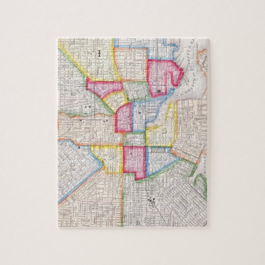 kaart van de binnenstad van Baltimore (1860) Legpuzzel (Verticaal)