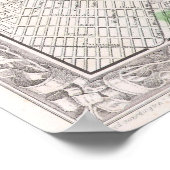  kaart van de binnenstad van Baltimore (1860) Poster (Hoek)