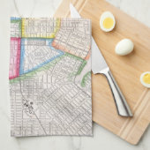  kaart van de binnenstad van Baltimore (1860) Theedoek (Quarter Fold)