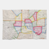  kaart van de binnenstad van Baltimore (1860) Theedoek (Horizontaal)