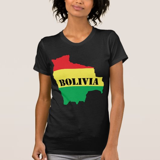 Kaart van de Bolivia T-shirt (Voorkant)