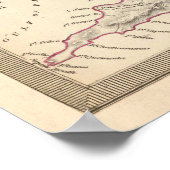  kaart van de Britse Caribische eilanden (1835) Poster (Hoek)