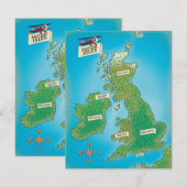Kaart van de Britse eilanden (Voorkant / Achterkant)