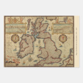  kaart van de Britse eilanden, 1552 - 1629 Inpakpapier Vel (Voorkant 3)