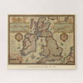  kaart van de Britse eilanden, 1552 - 1629 Legpuzzel (Horizontaal)