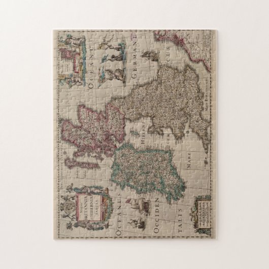  kaart van de Britse eilanden (1617) Legpuzzel (Verticaal)