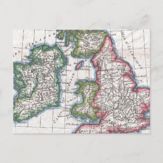 kaart van de Britse eilanden (1780) (Voorkant)