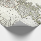  kaart van de Britse eilanden (1865) Cadeaupapier (Hoek)