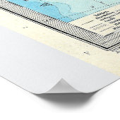 Kaart van de Britse eilanden (1891) Poster (Hoek)