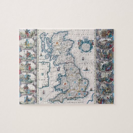 Kaart van de Britse eilanden 2 Legpuzzel (Horizontaal)