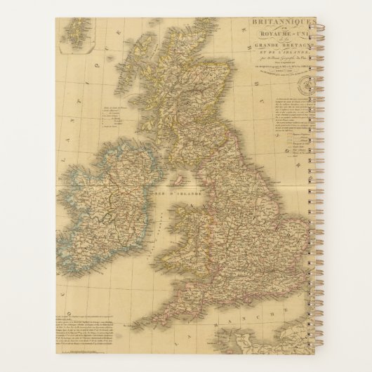 Kaart van de Britse eilanden Planner (Achterkant)