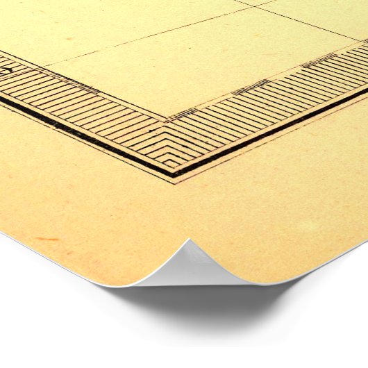 kaart van de Britse eilanden Poster (Hoek)