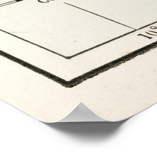 Kaart van de Britse eilanden Poster (Hoek)