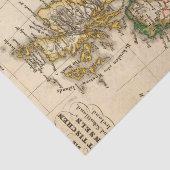 Kaart van de Britse eilanden Tissuepapier (Detail)