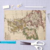 Kaart van de Britse eilanden Tissuepapier (Craft)