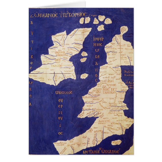 Kaart van de Britse eilanden, uit "Geographia" (Voorkant)
