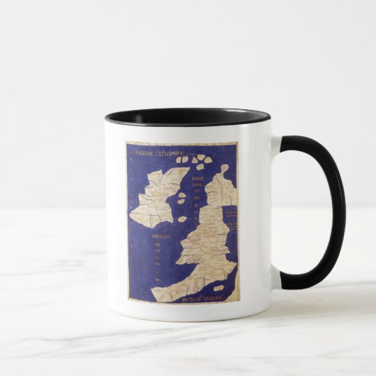 Kaart van de Britse eilanden, uit "Geographia" Mok (Rechts)