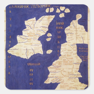 Kaart van de Britse eilanden, uit "Geographia" Vierkante Sticker