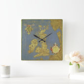 Kaart van de Britse eilanden van de 16e eeuw Vierkante Klok (Huis)