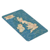 Kaart van de Britse Vintage Poster Magneet (Rechterzijde)