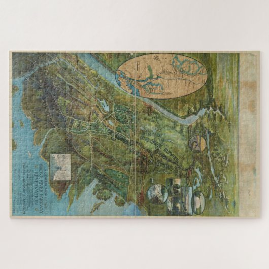  kaart van de Bronx NY (1915) Legpuzzel (Horizontaal)