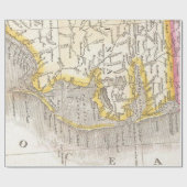 kaart van de buitenbanken (1818) cadeaupapier (Vlak)