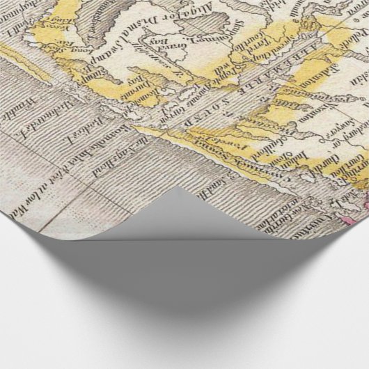  kaart van de buitenbanken (1818) cadeaupapier (Hoek)