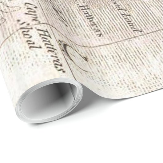  kaart van de buitenbanken (1818) cadeaupapier (Rol Hoek)