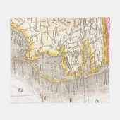  kaart van de buitenbanken (1818) fleece deken (Voorkant (Horizontaal))