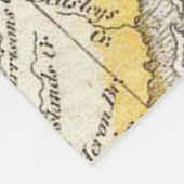  kaart van de buitenbanken (1818) fleece deken (Hoek)