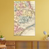  kaart van de buitenbanken (1859) canvas afdruk (Insitu (Woonkamer))