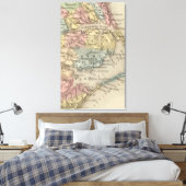  kaart van de buitenbanken (1859) canvas afdruk (Insitu (Slaapkamer))