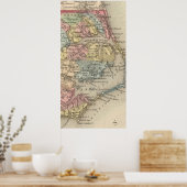 kaart van de buitenbanken (1859) poster (Keuken)