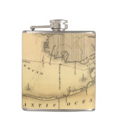  kaart van de buitenbanken (1862) heupfles (Voorkant)