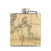  kaart van de buitenbanken (1862) heupfles (Achterkant)