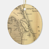  kaart van de buitenbanken (1862) keramisch ornament (Links)